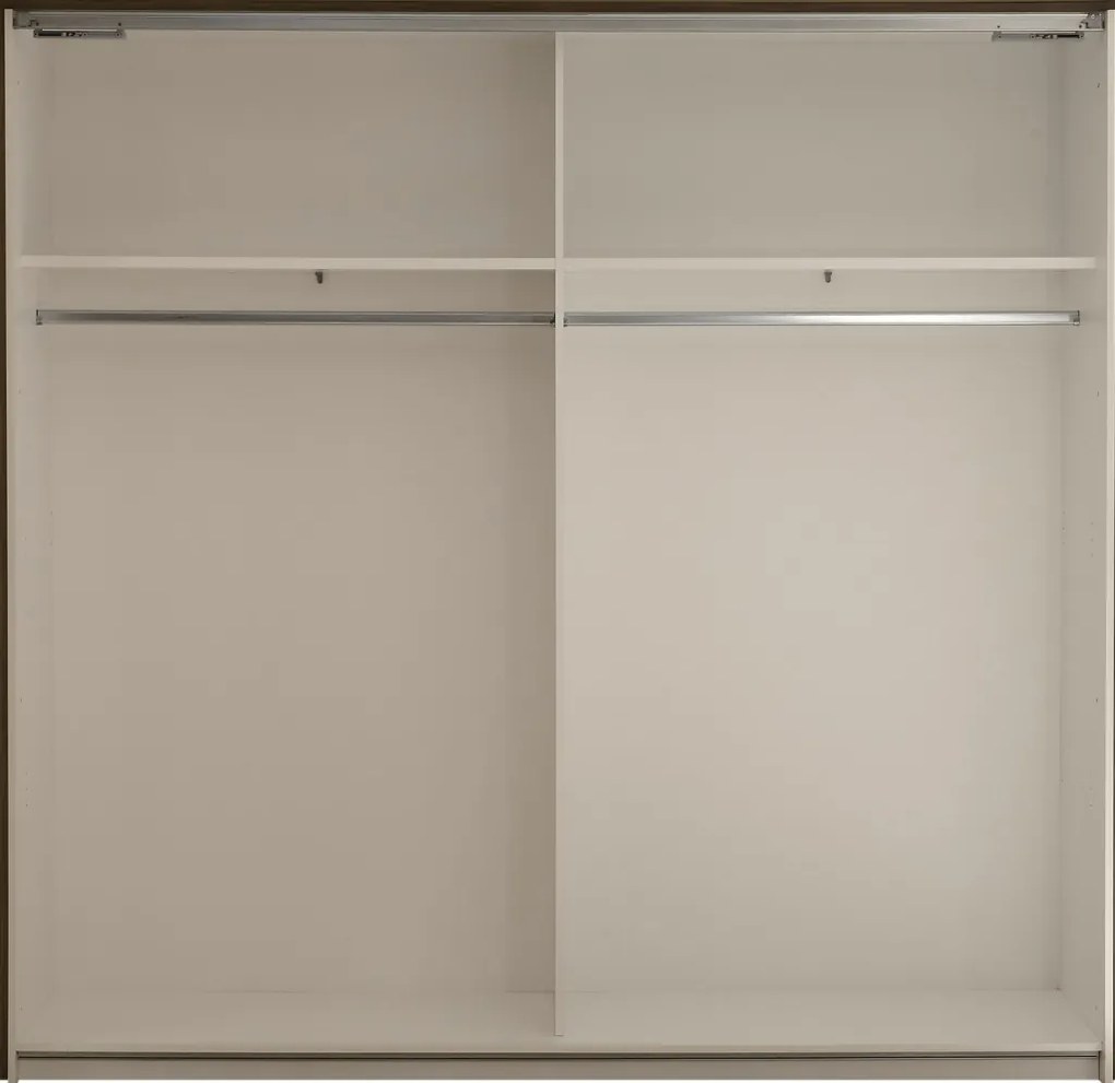 Šatníková skriňa Kiara 215 cm, biela/dub baysen