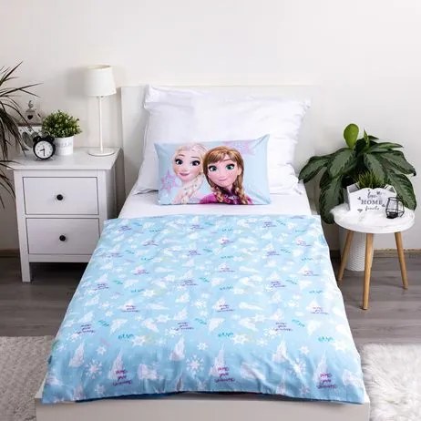 Jerry Fabrics Obliečky do postieľky 100x135 + 40x60 cm - Frozen "Light blue"