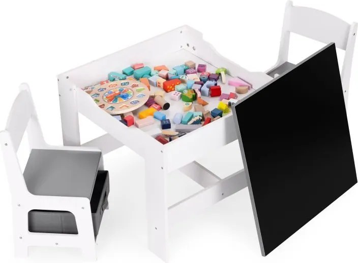 Sada nábytku pre deti stolík + 2 stoličky a kriedová tabuľa