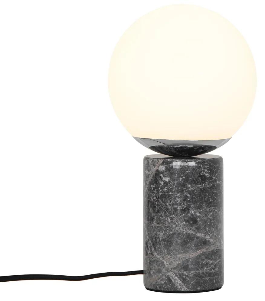 NORDLUX Dizajnová mramorová stolová lampa LILLY, 1xE14, 25W, sivá
