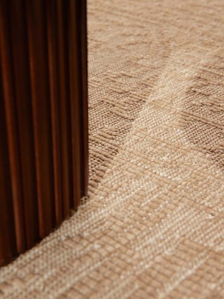 NORTHRUGS, Kusový koberec Duet Kona 106250 Beige/White kruh - na von aj na doma, 160x160 (priemer) kruh, béžová, chodba / predsieň
