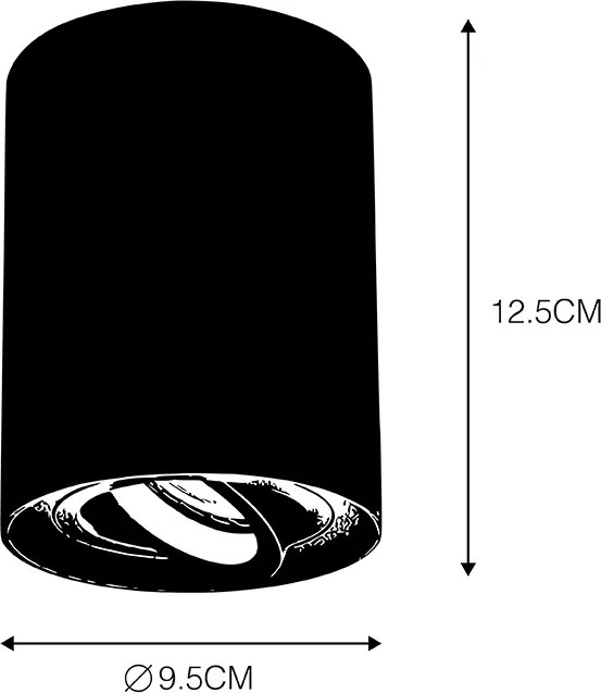 Inteligentný reflektor sivý s meďou vrátane svetelného zdroja GU10 WiFi - Rondoo Up