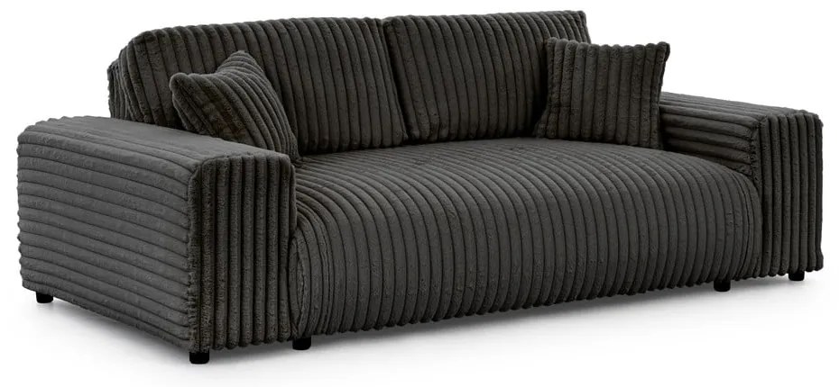 Tmavosivá menčestrová pohovka 213 cm Justin – Ropez