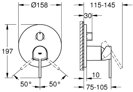GROHE 24093003 - Batéria PLUS lesklý chróm