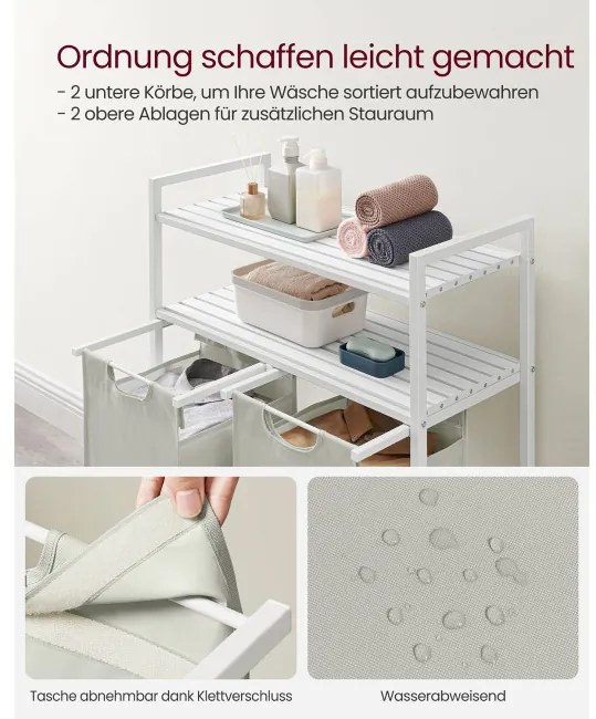 Kôš na bielizeň s 2 policami BLH211W01