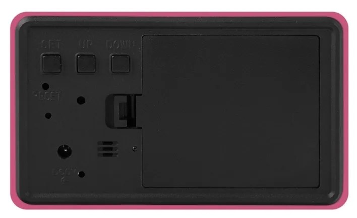Karlsson 5983BP dizajnové LED hodiny s budíkom ružová, 10 cm