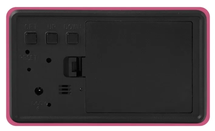 Karlsson 5983BP dizajnové LED hodiny s budíkom ružová, 10 cm