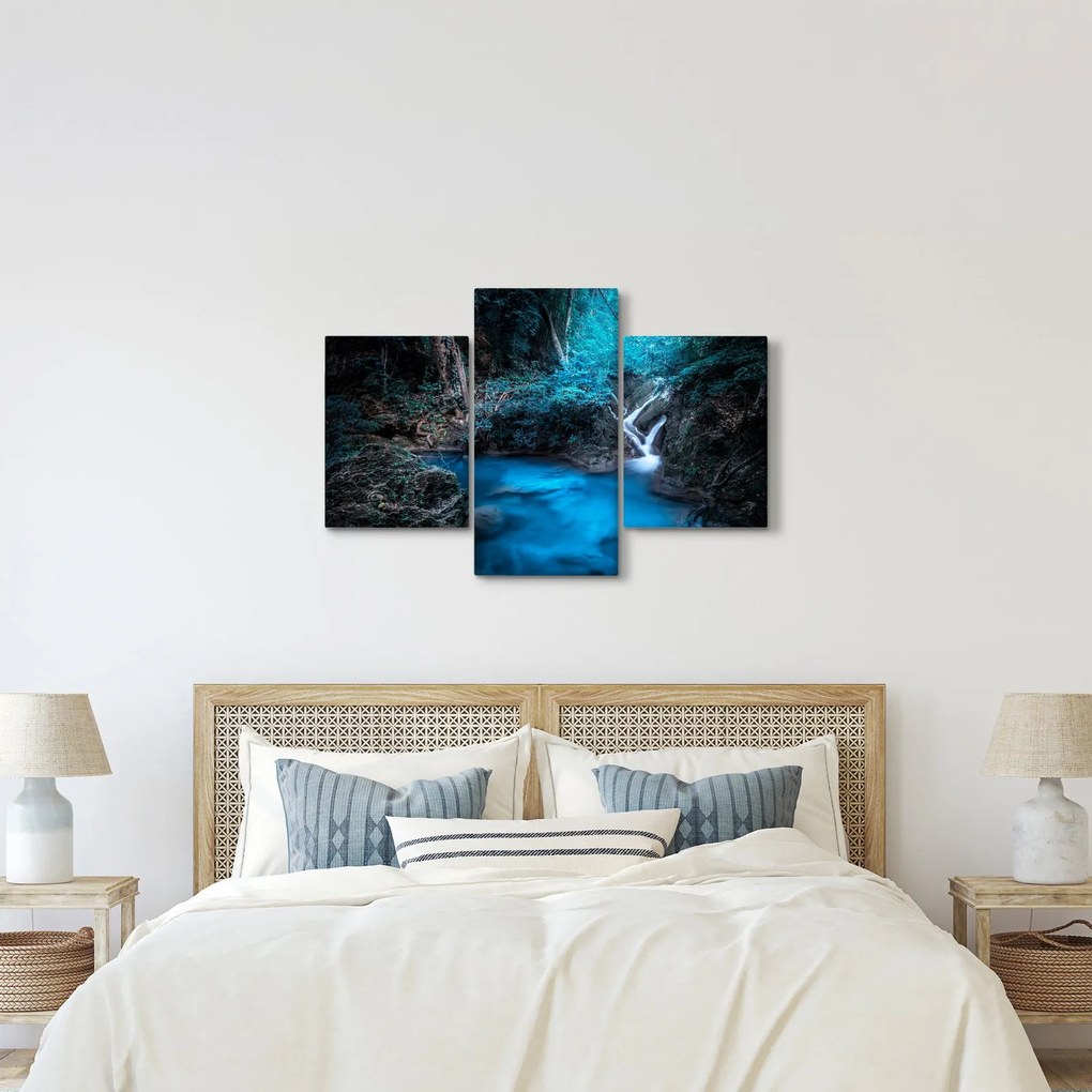 Obraz - Magická noc v tropickom lese (90x60 cm)