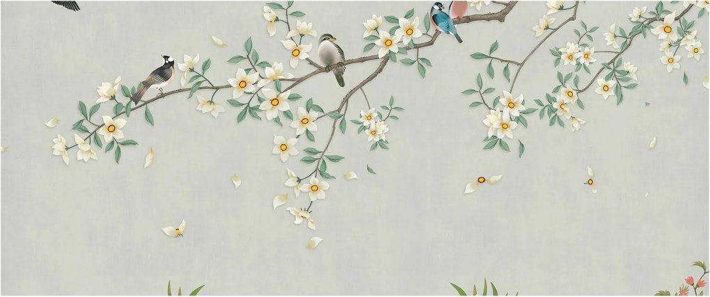 Obraz - Vtáčí zlet (120x50 cm)