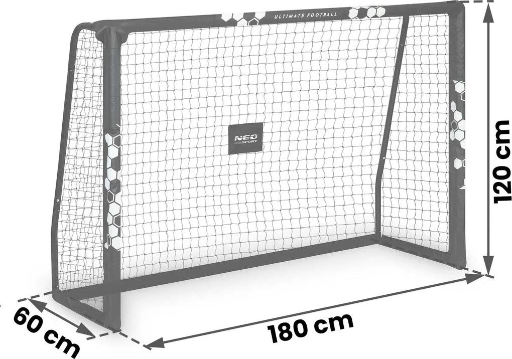Neo-Sport Futbalová bránka 180 x 120 x 60 cm NS-462 Hexagon