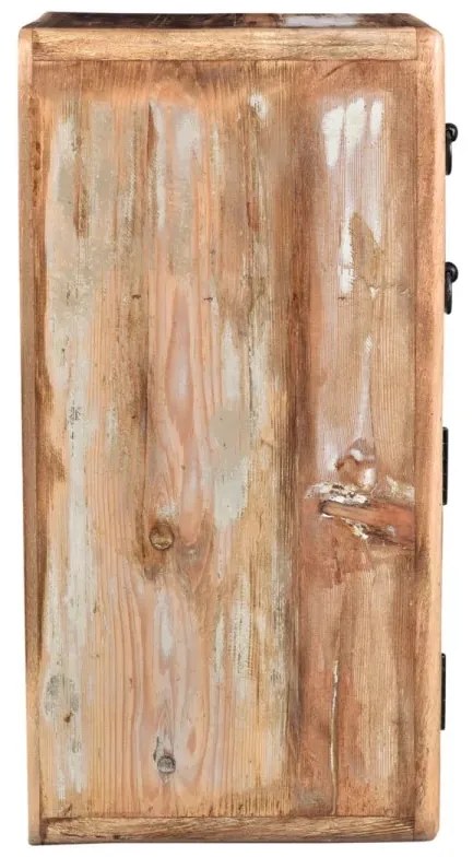furniture-nabytek.cz - Masivní koupelnová spodní skříňka Calcutta z recyklovaného dřeva, lakovaná, vícebarevná – 35×35×70 cm