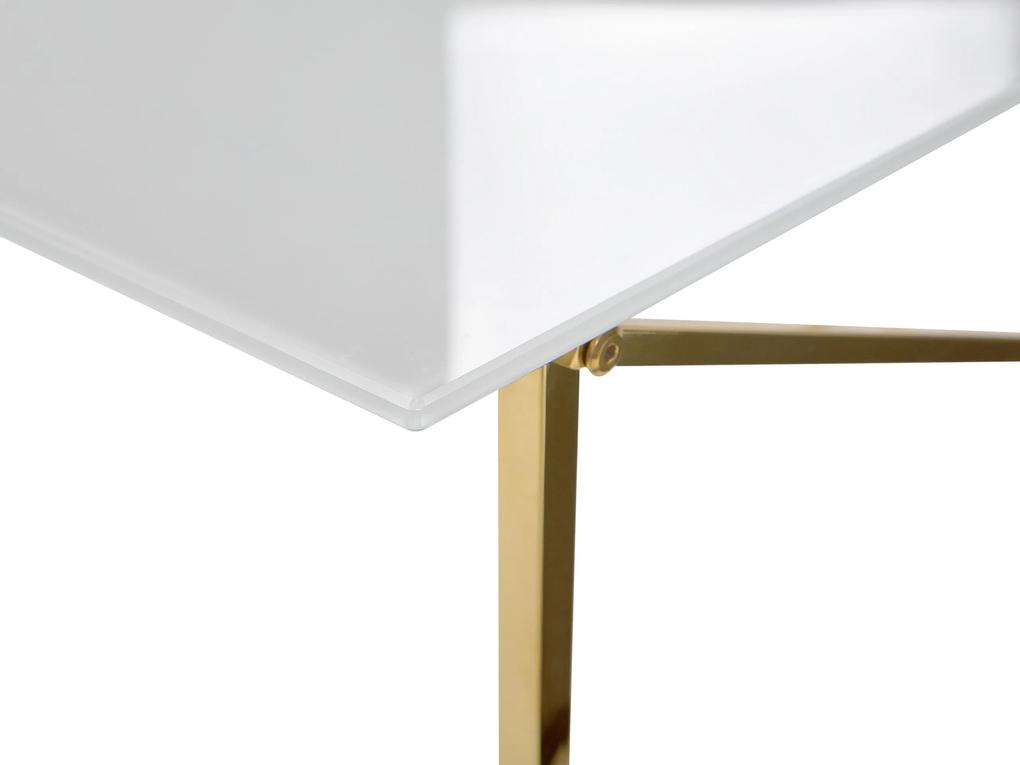 Konferenčný stolík biela/zlatá EMPORIA Beliani