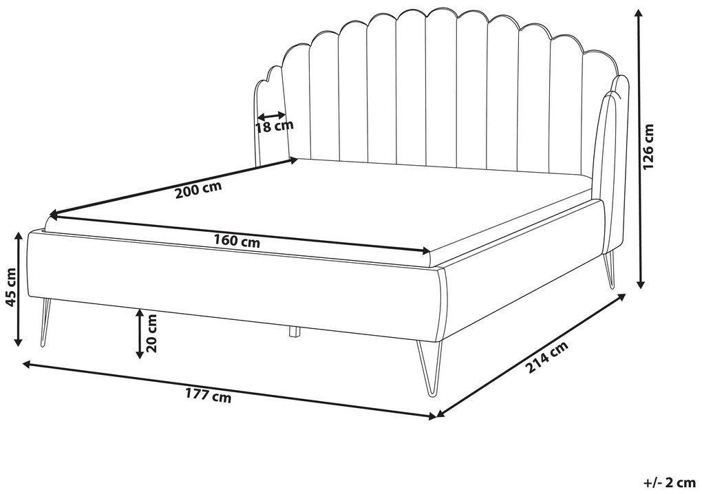 Zamatová posteľ 160 x 200 cm zelená AMBILLOU Beliani