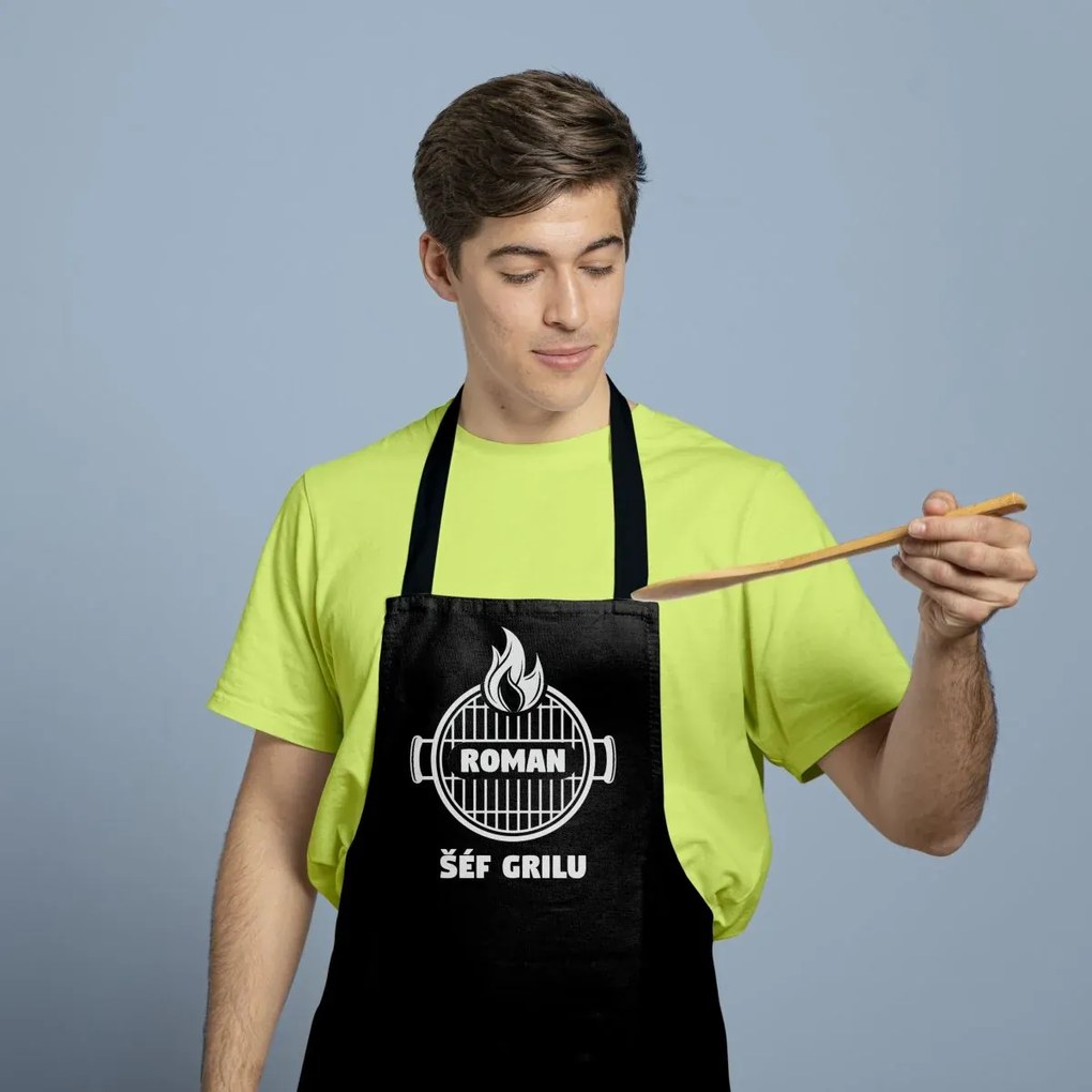 Sablio Grilovací zástěra se jménem: ŠÉF GRILU