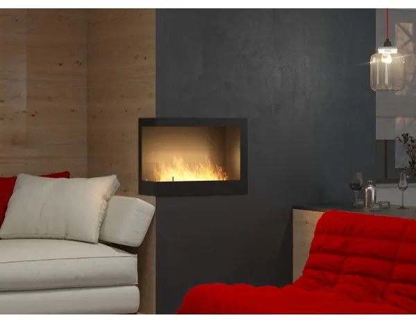 InFire - Rohový BIO krb 45x60 cm 3kW čierna