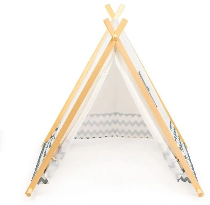DomTextilu Detský stan v tvare veľkého teepee Biela MUL8111