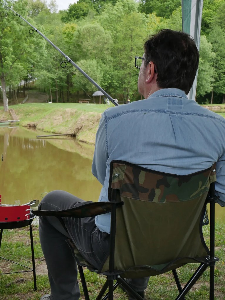 CH Rybárska skladacia stolička Moro - kamufláž