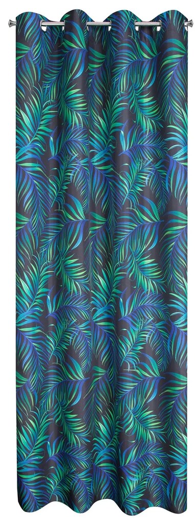 ZÁVES NA KRÚŽKOCH PALMS 01 140X250 CM VZOROVANÁ