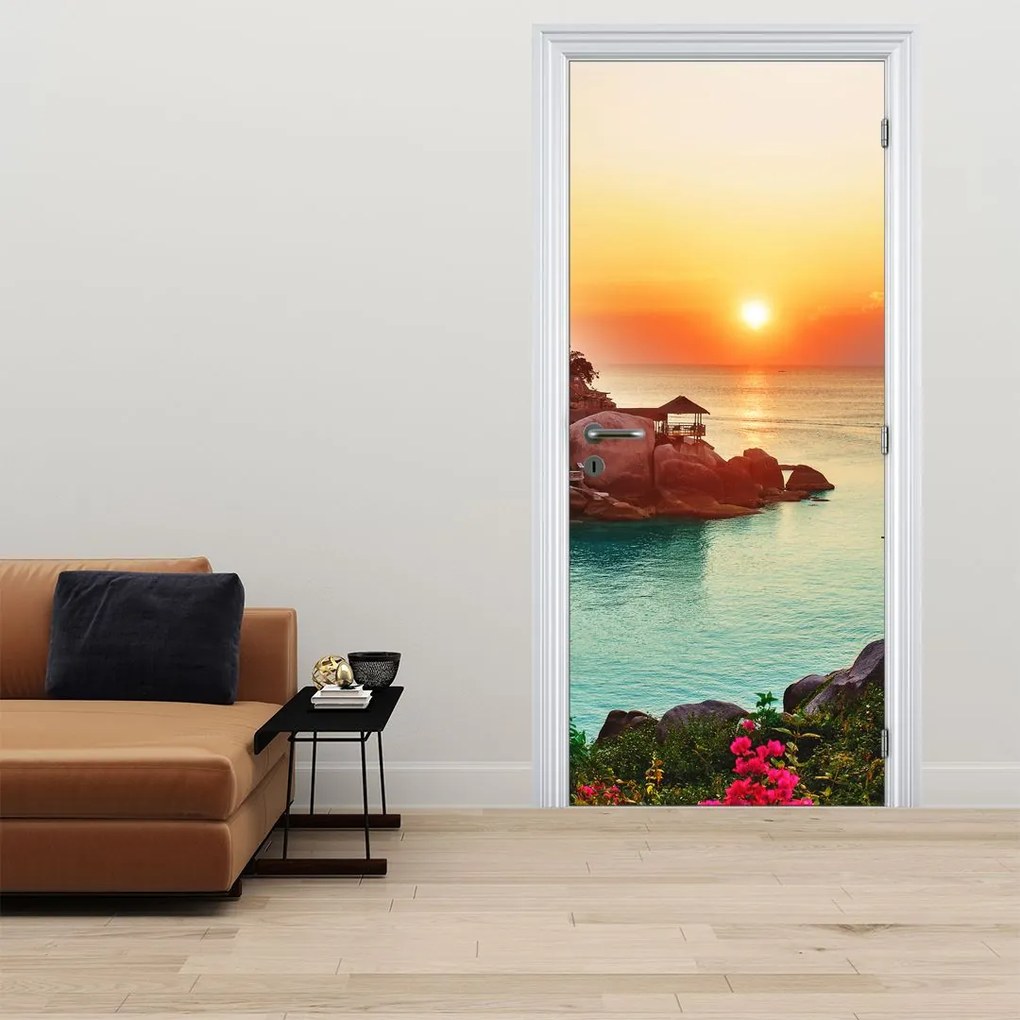 Fototapeta na dvere - Nádherná pláž (95x205cm)