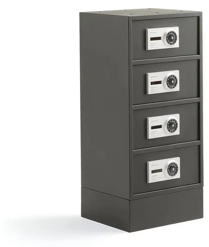 Bezpečnostná skrinka VALUE, 4 priehradky, elektronický zámok