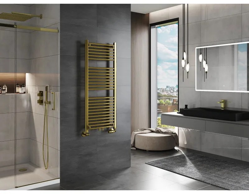 Mexen Mars, vykurovacie teleso 1200x500 mm, 417 W, zlatá lesklá, W110-1200-500-00-50