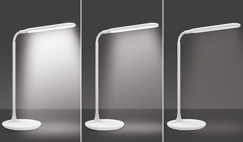 Solight LED stmievateľná stolná lampa, 6 W, denné biele svetlo, biela