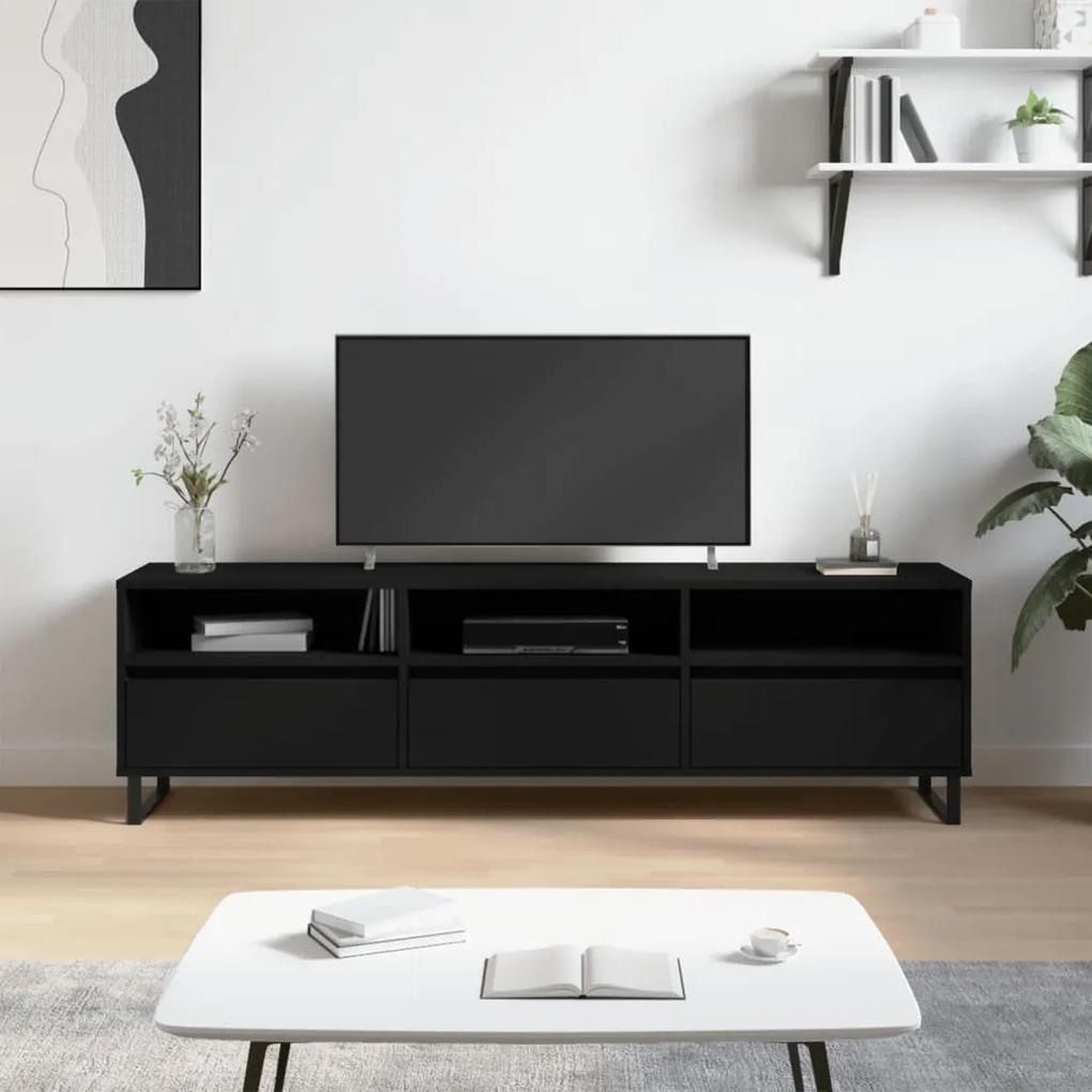 TV skrinka čierna 150x30x44,5 cm kompozitné drevo 831301