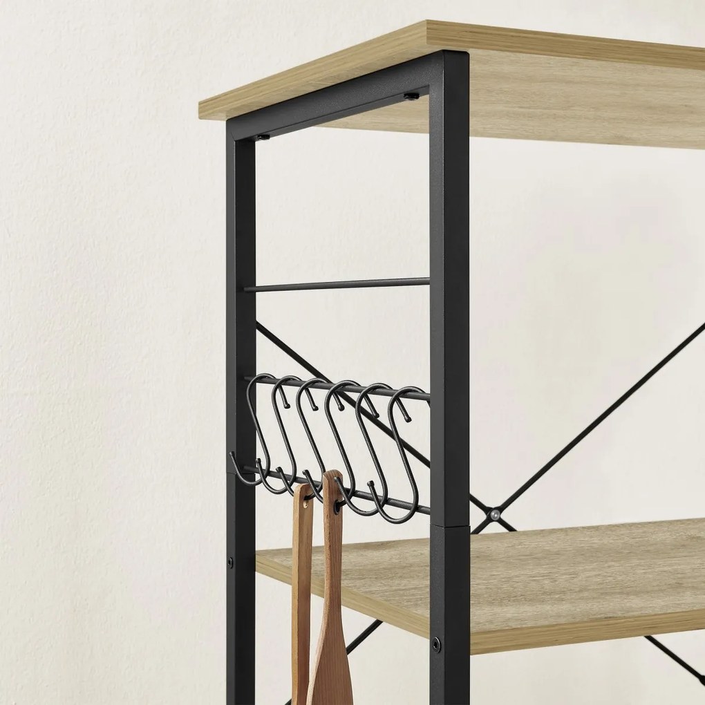 Odkladací stolík na kolieskach s 3 policami TAYLOR ARTISAN 60x40 cm