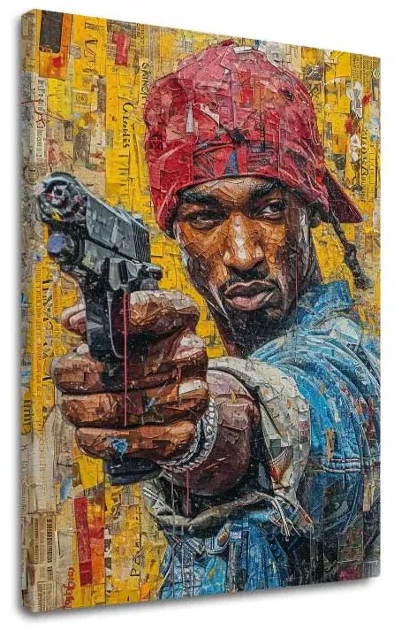 Obraz Tupac Shakur - Rapová gangster | 100% originál domaľovaný akrylom