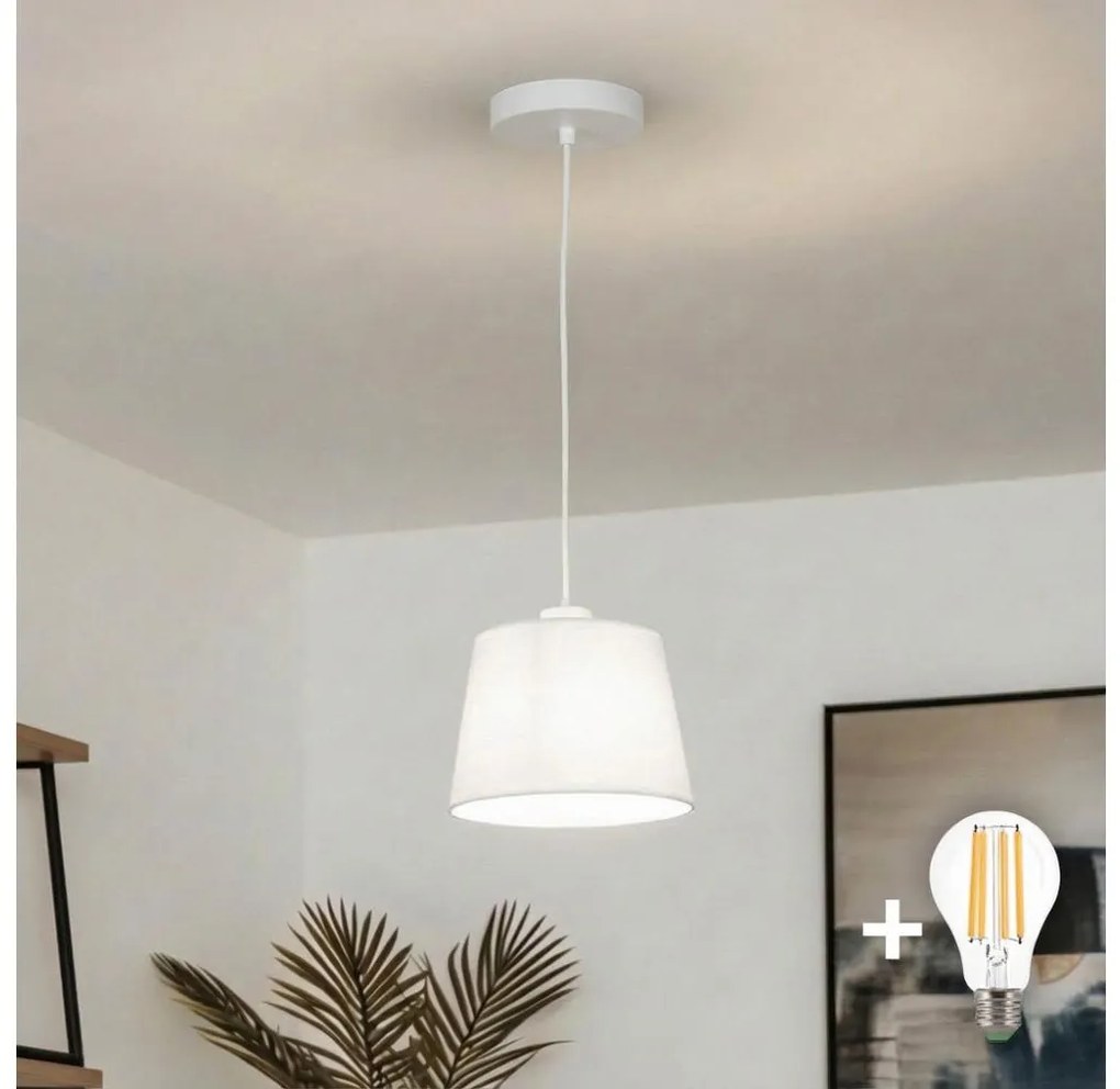 Brilagi - LED závesný luster na lanku CERIA 1xE27/40W/230V priemer 20,5 cm biela