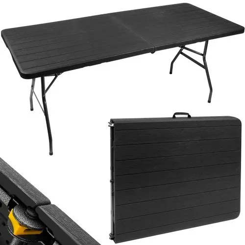 Záhradný stôl, skladací, čierny, Gardlov | 180 cm
