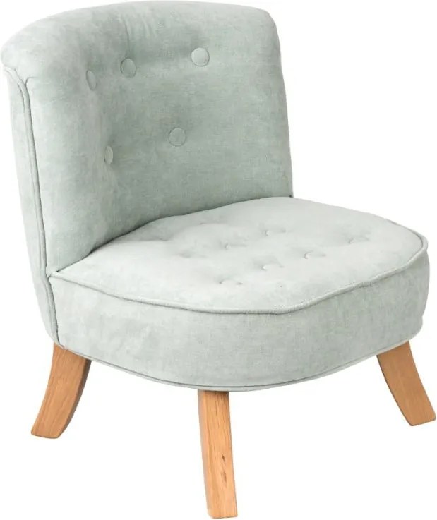 Detské kreslo špinavá zelená 25 cm Drevo