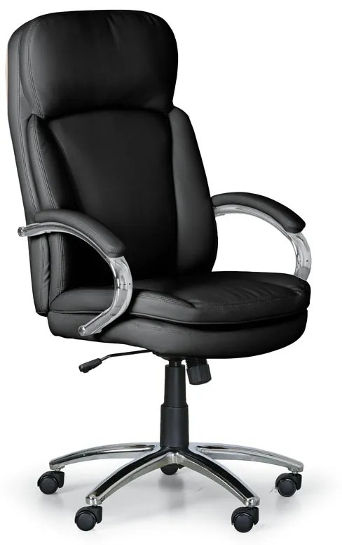 Kožené kancelárske kreslo LAYER, čierna