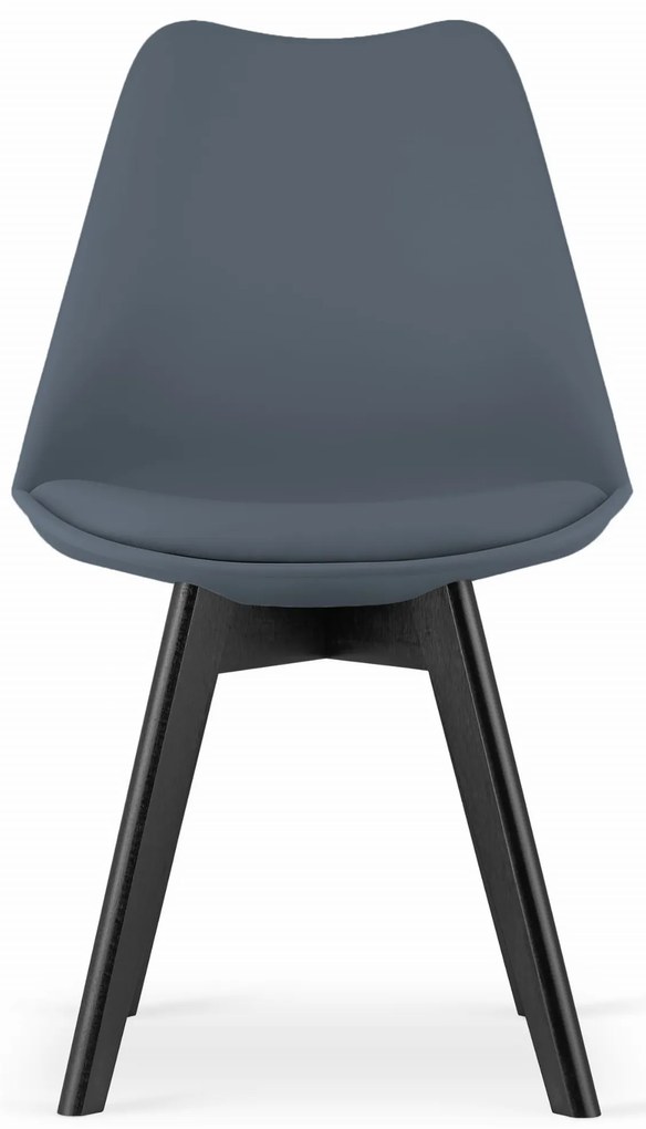 Tmavosivá stolička BALI MARK s čiernymi nohami