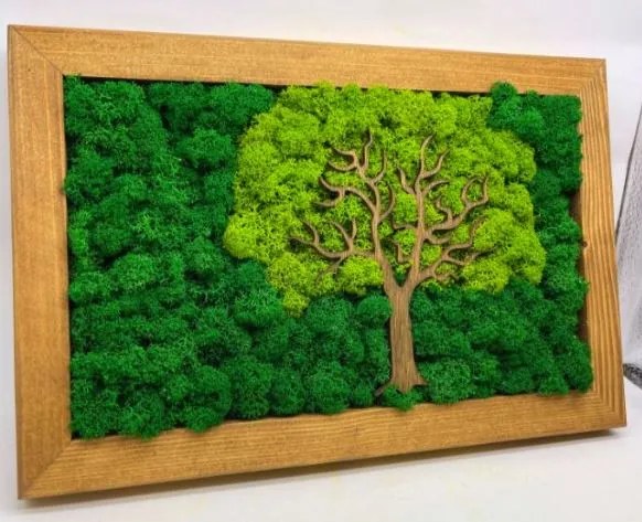 Machový obraz Strom 30x20 cm