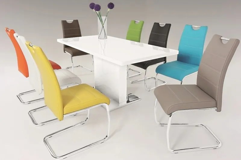 Jedálenská stolička Flora, latté ekokoža