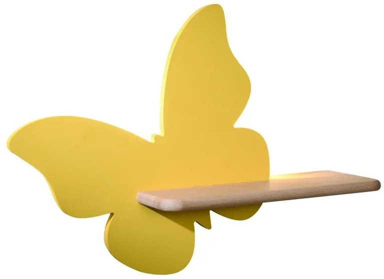 Candellux Nástenné svietidlo policové 5W, žltý motýľ 21-84873