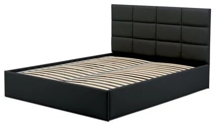 Čalúnená posteľ TORES II s penovým matracom rozmer 180x200 - Eko-koža cm Čierna eko-koža