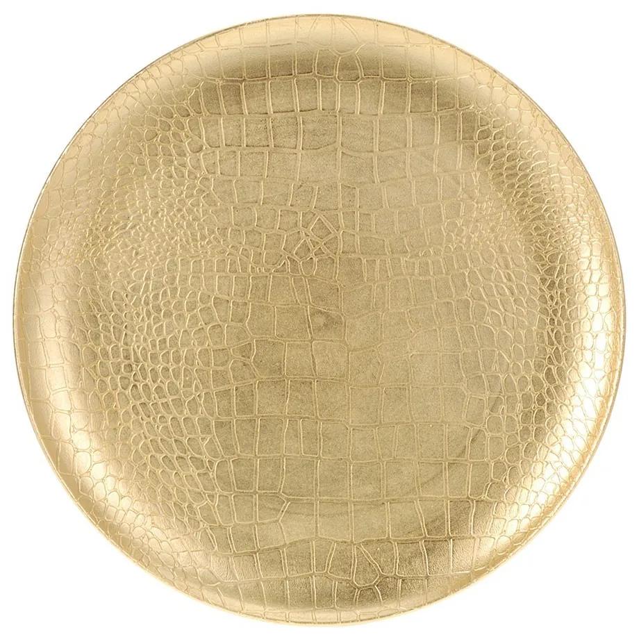DekorStyle Dekoratívny tanier zlatý