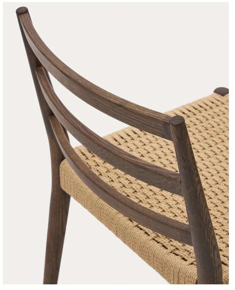 Jedálenská stolička z dubového dreva v hnedo-prírodnej farbe v súprave 2 ks Analy – Kave Home