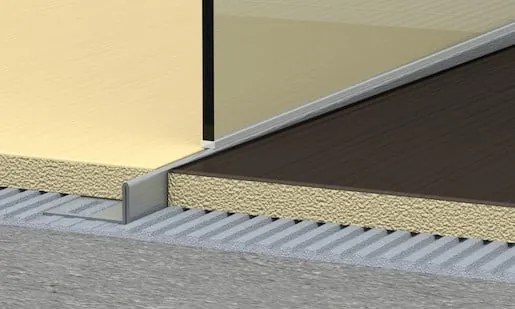 Lišta ľavá Havos kartáčovaný, nerez, dĺžka 100 cm, výška hrany 12 mm, SPNRZK12100L