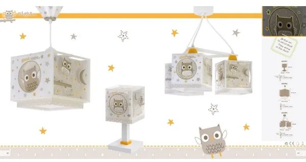 Dalber D-63394 - Detský luster GOOD NIGHT 3xE27/60W/230V