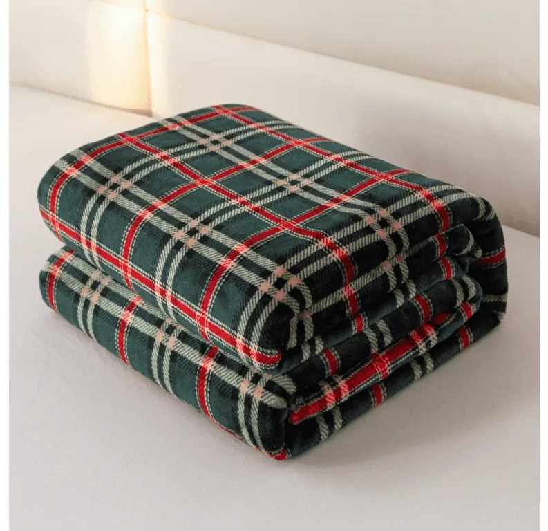 Mikroplyšová deka GLENMOORE, zelená Rozmer: 160 x 200 cm