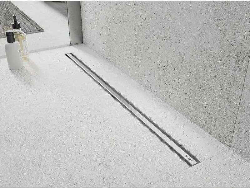Mexen Flat 360° Slim sprchový žľab 50 cm, brúsená oceľ, 1041050