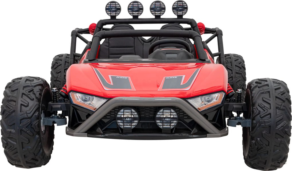 Ramiz Detská pretekárska bugina na batérie 5 Červená + motory 2x200W + diaľkové ovládanie + LED Audio + pomalý štart