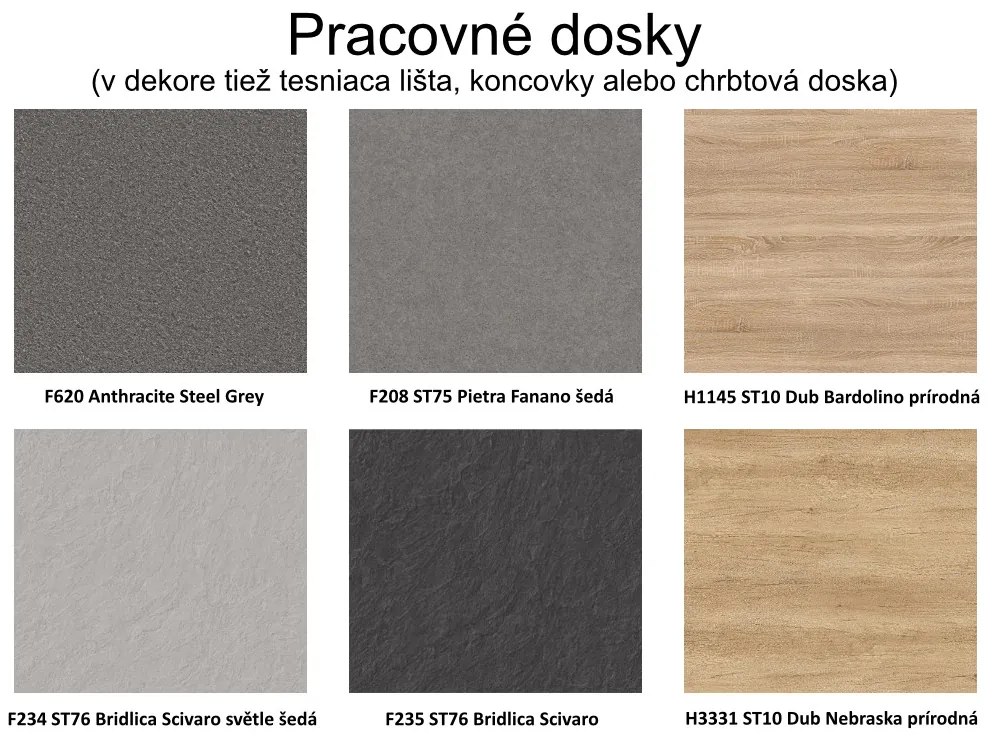 Nabytekmorava Kuchyna s ostrovčekom Bára C farba kuchyne: dub sonoma světlá, pracovná doska: s pracovnou doskou