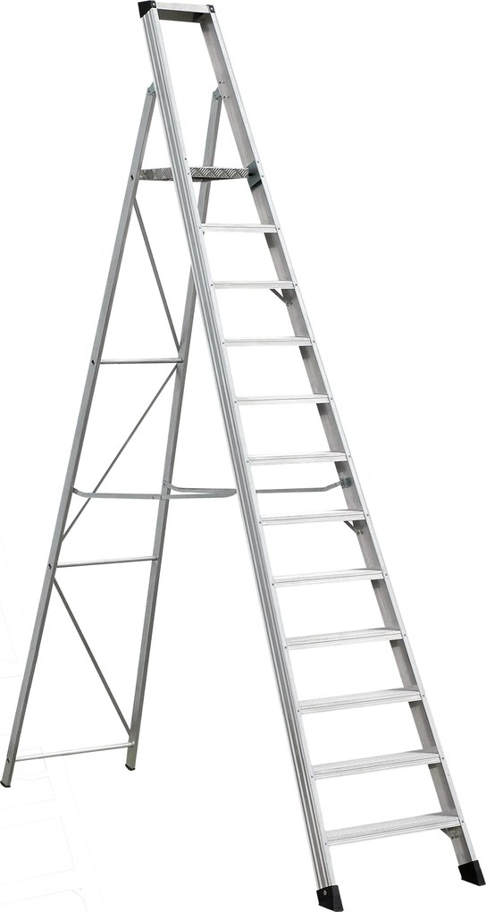 Elkop Stavebné hliníkový rebrík s plošinou 10 priečok