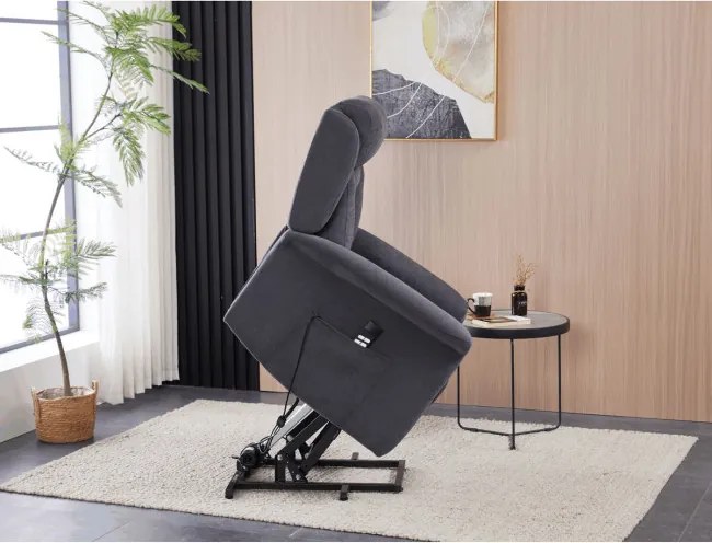 Polohovacie kreslo sivé, elektrické TV-7072 GREY2