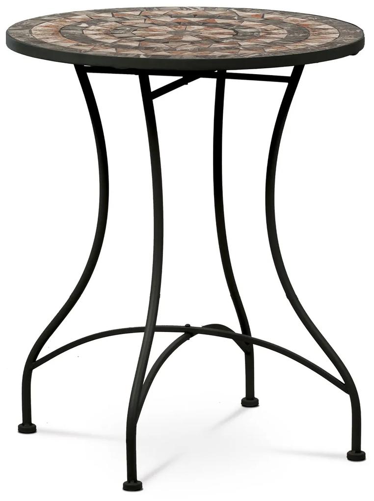 Záhradný stôl s doskou Wavy, kovová konštrukcia