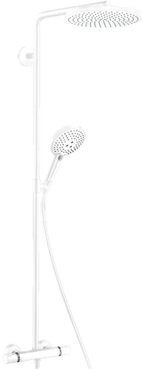 Hansgrohe Raindance Select S, Showerpipe 240 1jet PowderRain s termostatom, matná biela, HAN-27633700